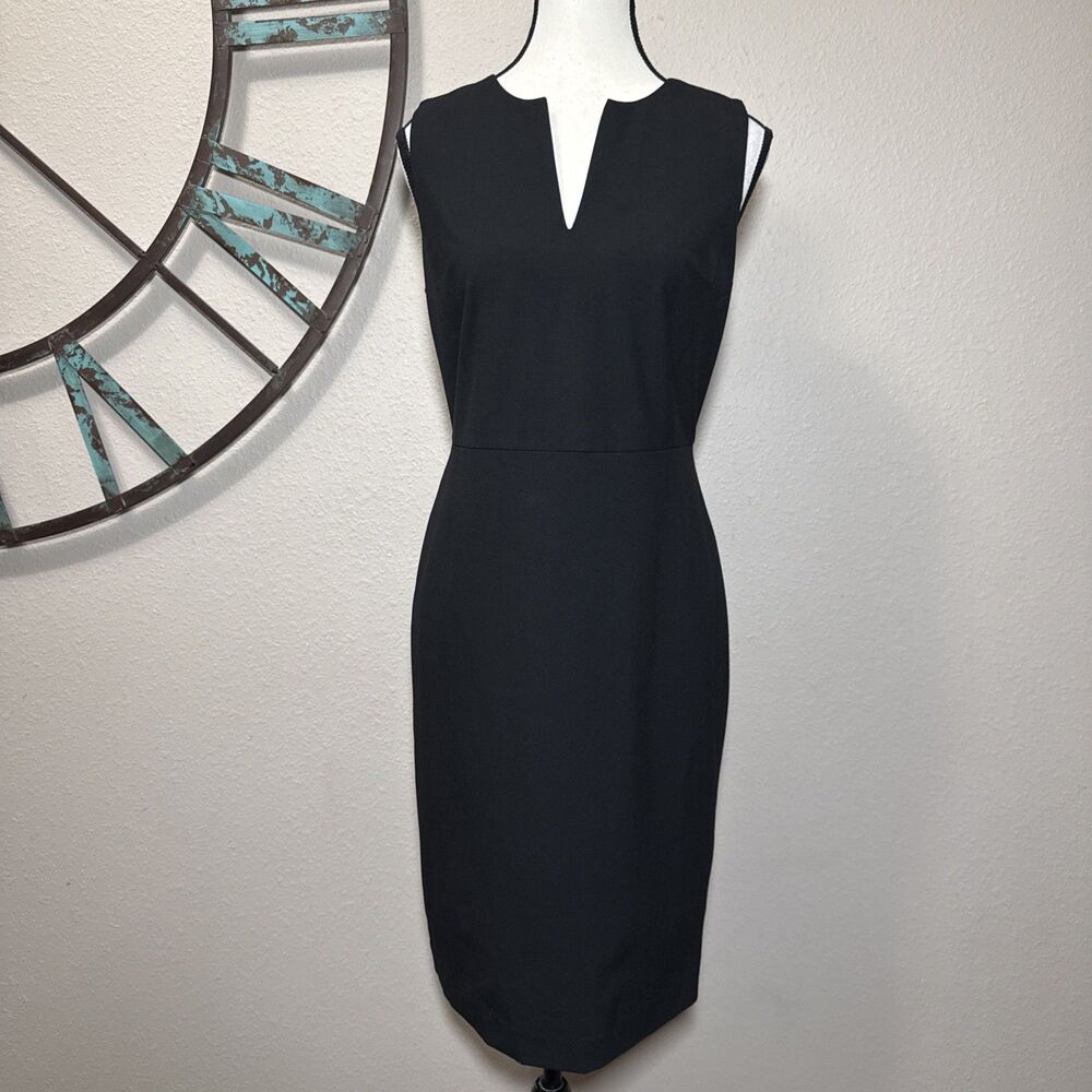 Ann Taylor Dress 2 NWT Black Sleeveless Lined Sheath Cocktail Office